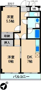 メゾンドール諏訪坂【1階】の間取り
