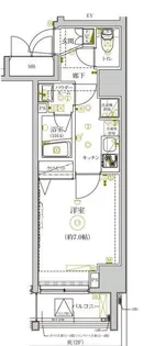 グランヴァン赤坂【8階】の間取り