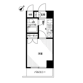 プレールミホカテリーナ武蔵小山【11階】の間取り