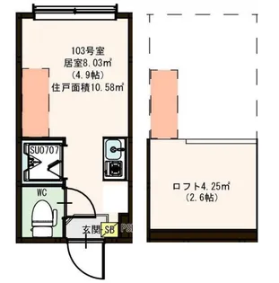 ハーモニーテラス町屋V【1階】の間取り