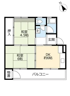 UR徳力【4階】の間取り