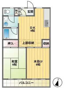 エステート幡ヶ谷【2階】の間取り