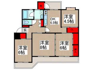 狭山グリーンハイツ3号棟【3階】の間取り