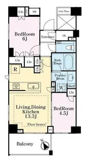ウェリス四ツ谷【1階】の間取り