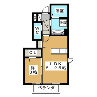 プレセダン【1階】の間取り
