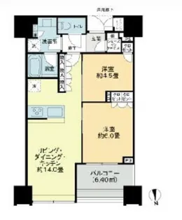 白金ザ・スカイ East【11階】の間取り