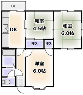 レジデンス桜井【4階】の間取り