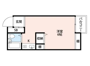 坂口ポートハイツ【2階】の間取り