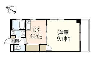 セーヌ川中【3階】の間取り