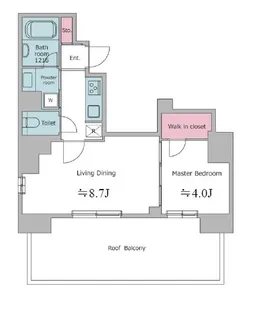 クロスレジデンス神田神保町【13階】の間取り