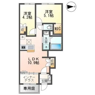 メゾンエメ【1階】の間取り