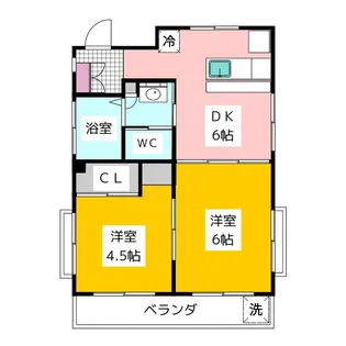 山本コーポ【3階】の間取り