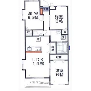 レアールマンションセレッソB棟の間取り