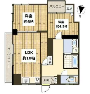 アーバンナイスコガ【1階】の間取り