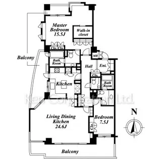 ラトリエ赤坂【5階】の間取り