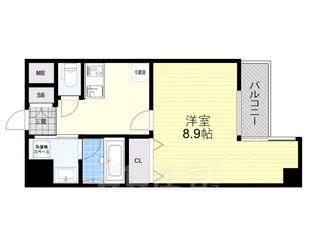 クレアート大手前グランアクシア【3階】の間取り