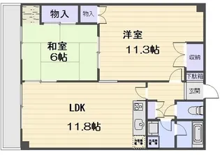 アヴァンセつつじヶ丘【4階】の間取り