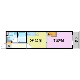 ラカーシュ伏見【3階】の間取り