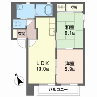 バリュージュアサカA【2階】の間取り
