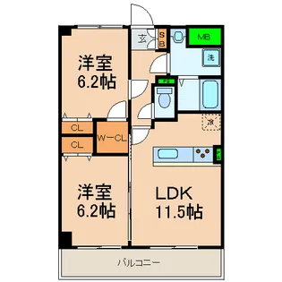 ウィステリア【4階】の間取り
