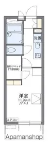 レオパレス片野S【4階】の間取り