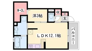 ルーニィー船橋【1階】の間取り
