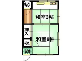 第二月岡荘【1階】の間取り