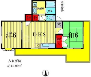 メゾン・ド・ミスズ【2階】の間取り