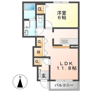レクサス共栄D【1階】の間取り