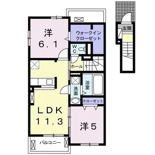 インサイド U【2階】の間取り