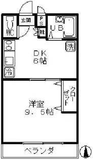 メゾン富士【1階】の間取り