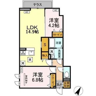 セレスティア柴又VII【2階】の間取り