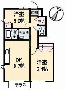 ブランシェ佐藤【1階】の間取り