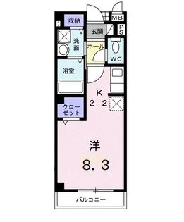ヴィアーレ秋吉【2階】の間取り