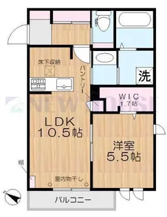 プレジール神楽坂【1階】の間取り