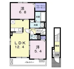 ミルキーウェイ A【2階】の間取り