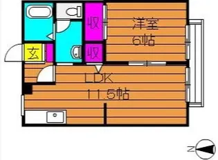 ビィアーレ金光 A【1階】の間取り