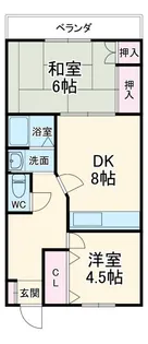 マンション・エクセレント【4階】の間取り