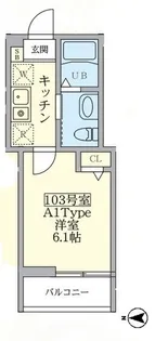 グリーンリーフ横浜片倉【1階】の間取り