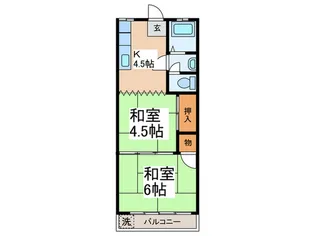 格子屋マンション【4階】の間取り