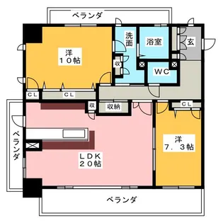 ドムス徳川園【1階】の間取り