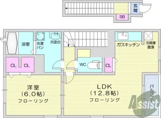ハートフル結1【2階】の間取り
