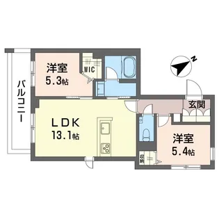 レフィシア腰越【2階】の間取り