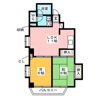 グリーンヒル文京【4階】の間取り