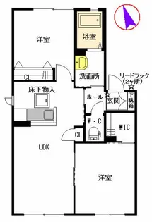 ボヌールK B棟【1階】の間取り