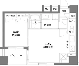 カスタリア人形町II【7階】の間取り