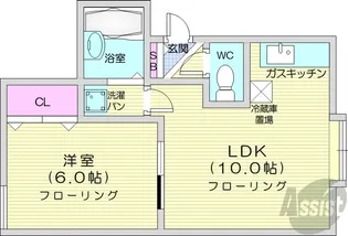 シャネル新琴似壱番館【2階】の間取り