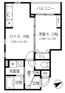 グリーニエ西新宿【2階】の間取り