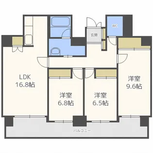 カーサ・エルモーサ【5階】の間取り