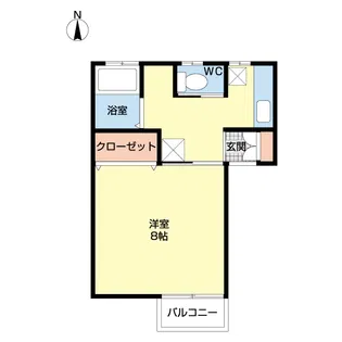 ハイツルーセントI【1階】の間取り